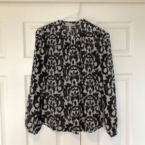 Sheer long sleeve top